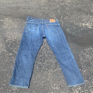 Levis Jeans Mens 36X30 Blue 505 Straight Leg Denim Medium Wash 100 Cotton P5